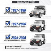 Front Replacement Bumpers Compatible with 1987-2006 Jeep Wrangler YJ TJ LJ Unlimited - Yzona